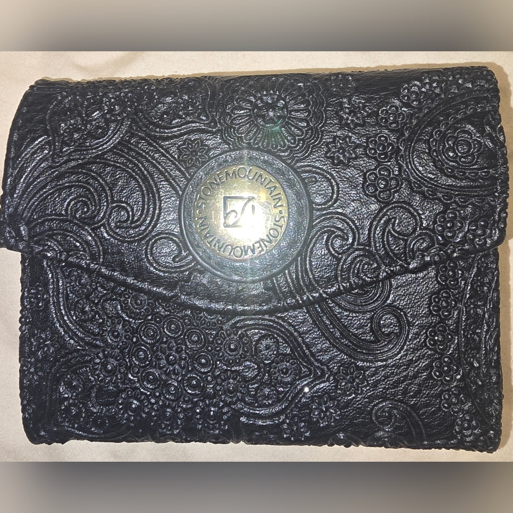 Stone Mountain Black Embroidered‎ Clutch